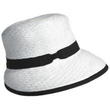 Betmar Scallop Braid Visor Cap (For Women) in White/Black - Closeouts