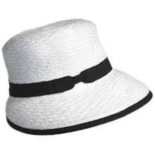 Betmar Scallop Braid Visor Cap (For Women) in White/Black - Closeouts