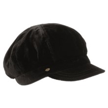 Betmar Velvet Newsboy Cap (For Women) in Black - Closeouts