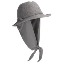 Betmar Wrap Hat - Boiled Wool, Attached Scarf (For Women) in Charcoal - Closeouts