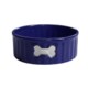 BIA Cordon Bleu Fluted Pet Bowl - Medium, Ceramic, Metallic Bone