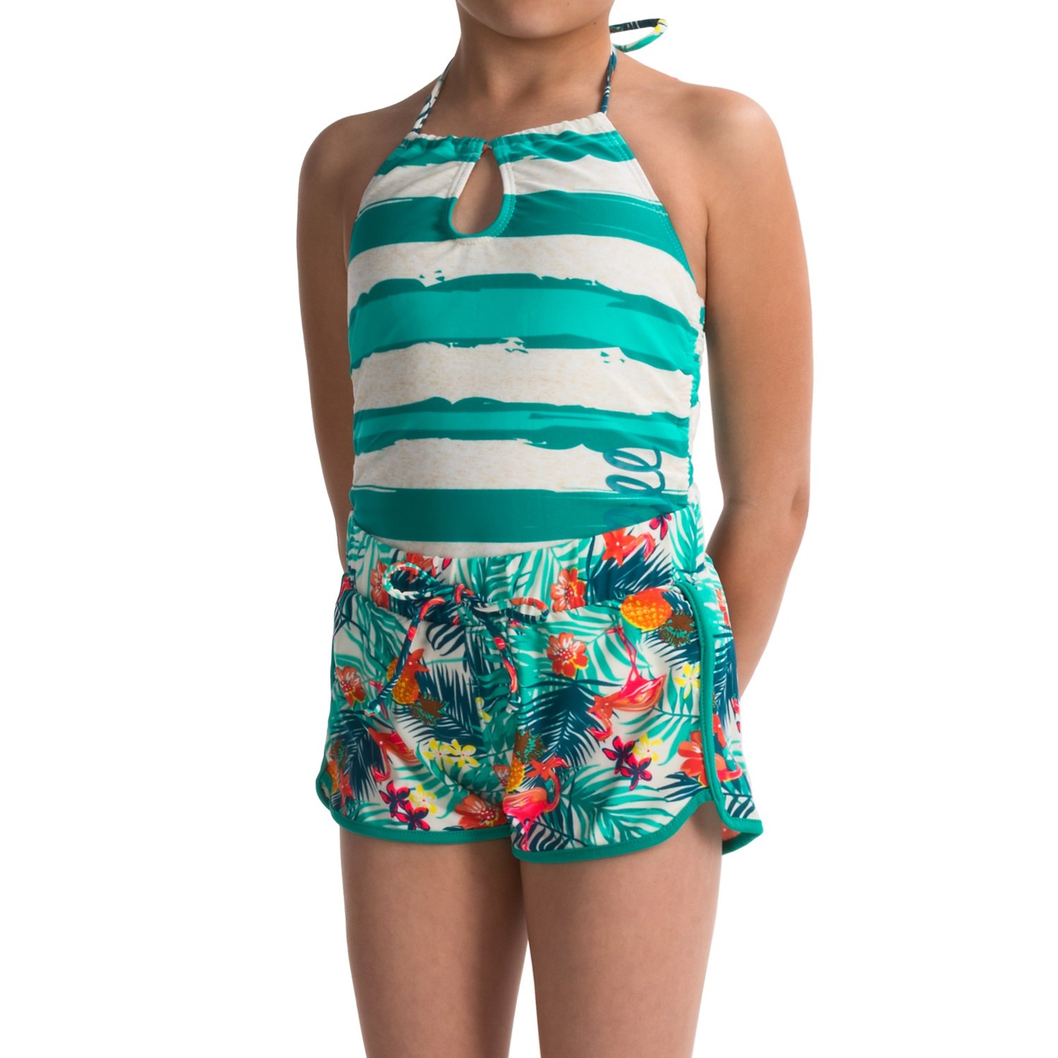 Big Chill Swimsuit and Swim Short Set (For Big Girls) Save 87