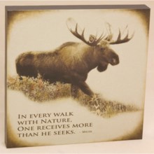 Big Sky Carvers Moose “Every Walk” Wall Art - 12x12” in Moose - Closeouts