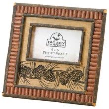 Big Sky Carvers Red Twig Photo Frame - 4x6” in Pinecone - Closeouts
