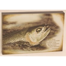 Big Sky Carvers Trout “Quiet Recreation” Wall Art - 12x8” in Trout - Closeouts