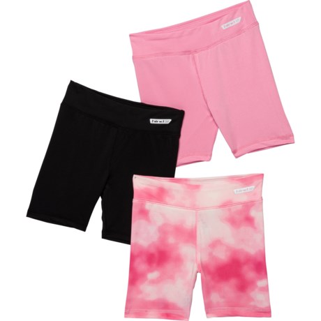 Hind Bike Shorts - 3-Pack (For Little Girls) - AZALEA PINK/PRISM PINK/BLACK (6X )