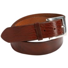Bill Lavin Beveled Edge Belt - Leather (For Men) in Cognac - Closeouts