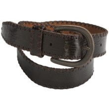 Bill Lavin Licorice Leather Belt (For Men) in Brown/Black - Closeouts