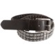 Bill Lavin Pyramid Stud and Glass Crystal Belt - Italian Leather (For Men)