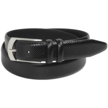 Bill Lavin Soft Collection Calfskin Belt - 35mm (For Men) in Black - Closeouts