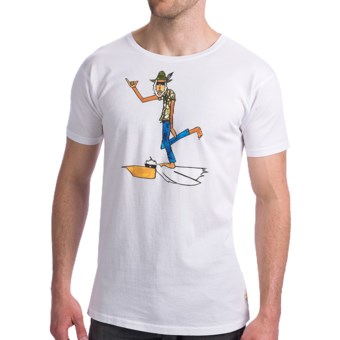 Billabong Andy Davis Barrel T-Shirt - Organic Cotton, Short Sleeve (For Men) in Pelican White