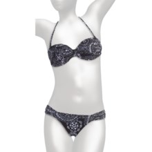 Billabong Lanima Bandeau Bikini Swimsuit- 2-Piece (For Women) in Black/White - Closeouts