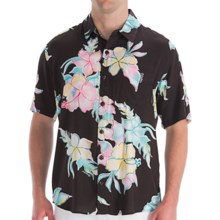 Billabong Magnum Floral Shirt - Short Sleeve (For Men) in Black - Closeouts