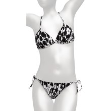 Billabong Pamela Smocked Bikini Swimsuit - 2-Piece, Slide Triangle (For Women) in Black - Closeouts
