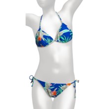 Billabong Penny Slide Triangle Bikini Swimsuit - 2-Piece, Side Tie (For Women) in Blue - Closeouts