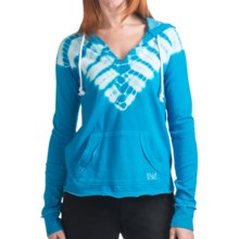 Billabong Spring Heat Pullover Hoodie Sweatshirt - V-Neck (For Women) in Costa Blue - Closeouts