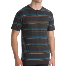 Billabong Station Henley T-Shirt - Short Sleeve (For Men) in Black - Closeouts