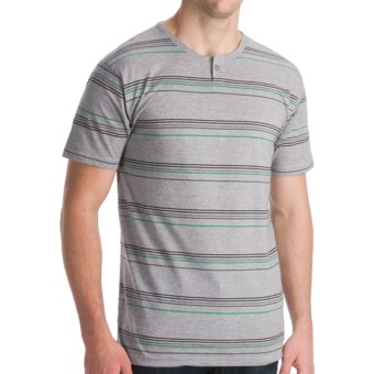 Billabong Station Henley T-Shirt - Short Sleeve (For Men) in Grey Heather