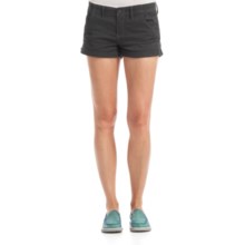 Billabong Ziron Twill Shorts - Stretch Cotton (For Women) in Charcoal - Closeouts