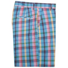 Bills Khaki Bermuda Plaid Parker Shorts (For Men) in Lagoon - Closeouts