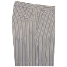 Bills Khakis Fancy Parker Shorts - Seersucker (For Men) in Brown/Navy - Closeouts