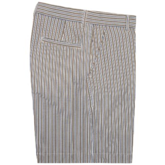 Bills Khakis Fancy Parker Shorts - Seersucker (For Men) in Brown/Navy