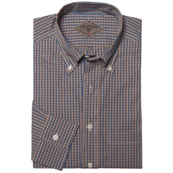 Bills Khakis Preston Check Shirt - Long Sleeve (For Men) in Tangerine Blue