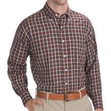 Bills Khakis Tattersall Shirt - Long Sleeve (For Men) in Brown/White - Closeouts