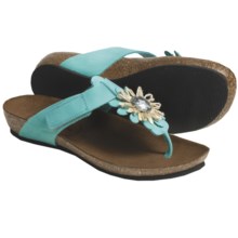 Bionatura Bari Thong Sandals - Nubuck (For Women) in Turquoise - Closeouts