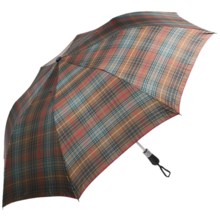 Birdiepal Classic Umbrella in Brown/Red Plaid - Closeouts