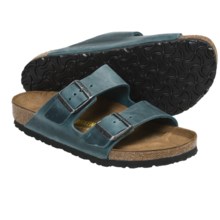 Birkenstock Arizona Sandals - Leather (For Men and Women) in Turquoise Oiled Leather - Closeouts