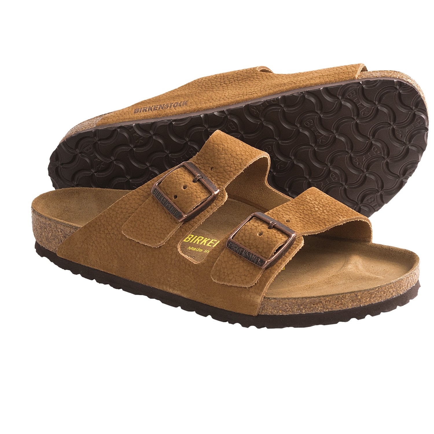 Birkenstock Arizona Sandals - Nubuck (For Men and Women) in Sequoia