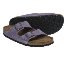 Birkenstock Arizona Soft Footbed Sandals - Leather (For Men and Women) in Lavender Aura Suede - Closeouts