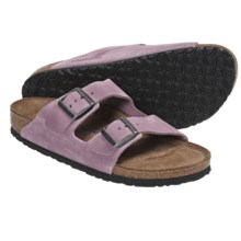Birkenstock Arizona Soft Footbed Sandals - Leather (For Men and Women) in Passion Flower Suede - Closeouts