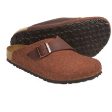 Birkenstock Basel Clogs - Wool-Leather (For Men and Women) in Henna Oiled Leather - Closeouts