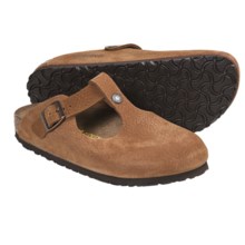 Birkenstock Bern Clogs - Leather (For Women) in Cognac Nubuck - Closeouts