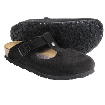 Birkenstock Bern Clogs - Suede Soft Footbed (For Women) in Black Suede