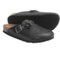 Birkenstock Boston Clogs - Leather, Braided Strap (For Men and Women) in Midnight Nubuck
