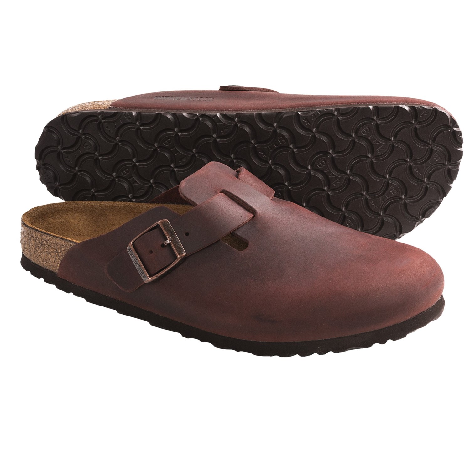 Birkenstock Boston Clogs - Leather (For Men and Women) in Waxy Leather ...