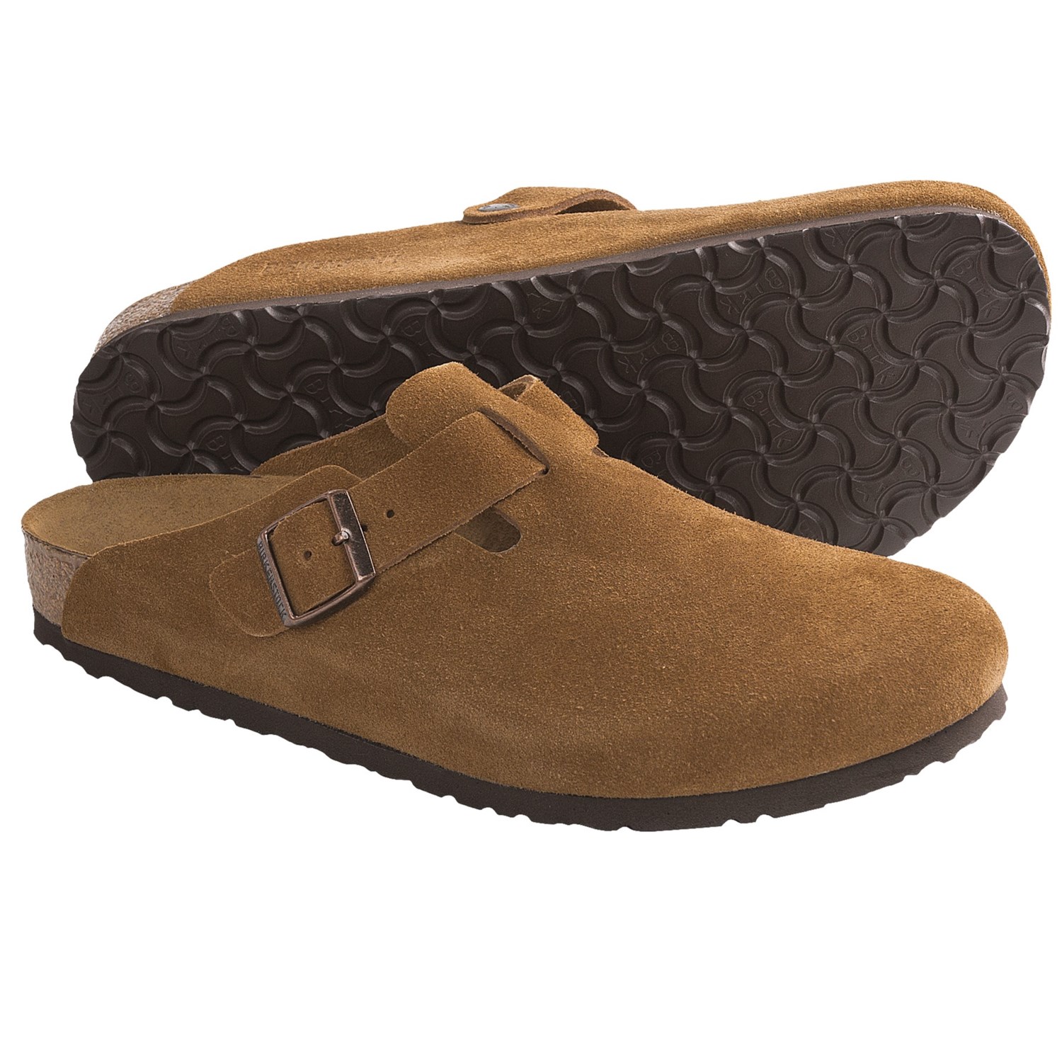 Birkenstock Boston Clogs - Suede (For Men and Women) in Brown Suede