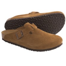 Birkenstock Boston Clogs - Suede (For Men and Women) in Brown Suede - Closeouts