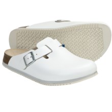 Birkenstock Boston Super Grip Clogs - Leather (For Men) in White - Closeouts