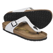 Birkenstock Gizeh Leather Sandals (For Women) in Cortina White Leather - Closeouts