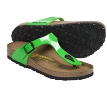Birkenstock Gizeh Sandals - Birko-flor® (For Women) in Green Patent - Closeouts