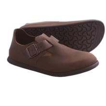 Birkenstock London Shoes with Buckle Straps (For Men and Women) in Antique Peat Nubuck - Closeouts
