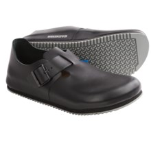 Birkenstock London Supergrip Shoes - Leather (For Men and Women) in Black Leather - Closeouts