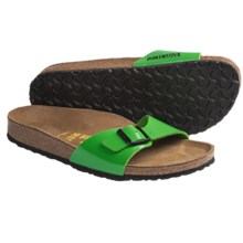 Birkenstock Madrid Sandals - Birko-Flor® (For Women) in Green Patent - Closeouts