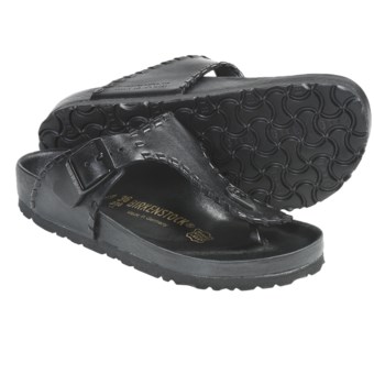 Birkenstock Ramses Sandals - Leather (For Men and Women) in Black Leather