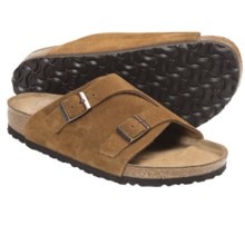 Birkenstock Zurich Sandals - Leather (For Men and Women) in Brown Suede - Closeouts