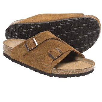 Birkenstock Zurich Sandals - Leather (For Men and Women) in Brown Suede